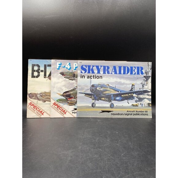 Sky Raider In Action Aircraft F-4 Phantom II & B-17 Squadron Signal LOT 3 - Picture 1 of 14